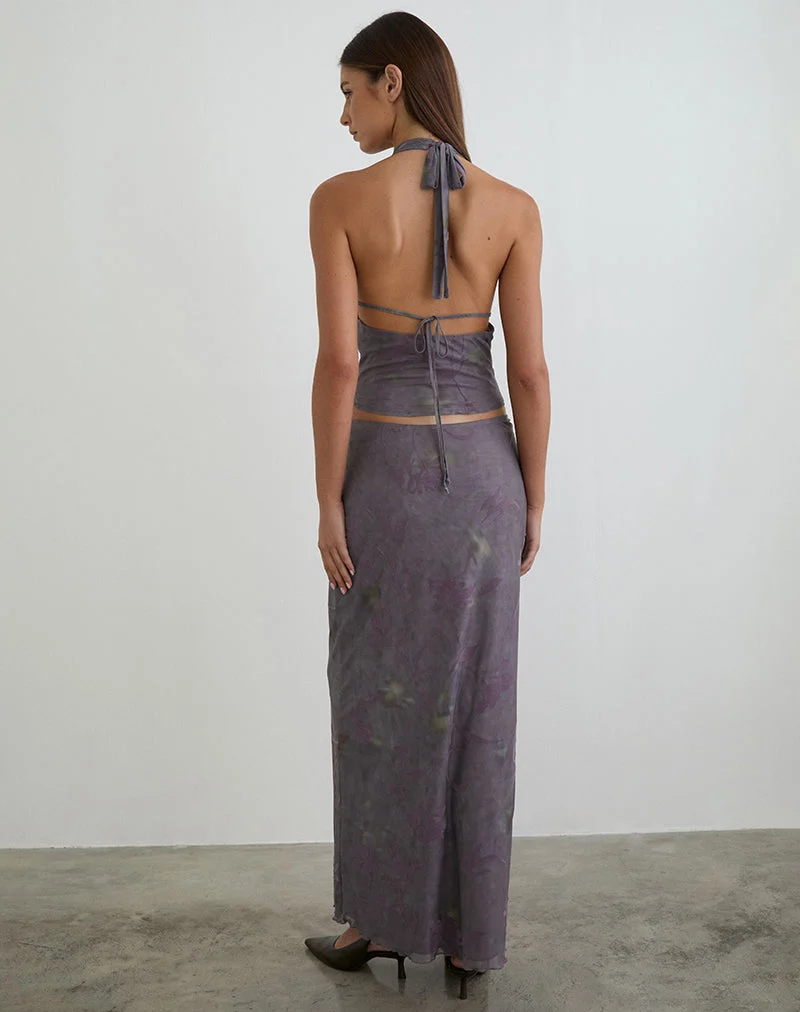 Alfreda Maxirock in Flare Flower Purple