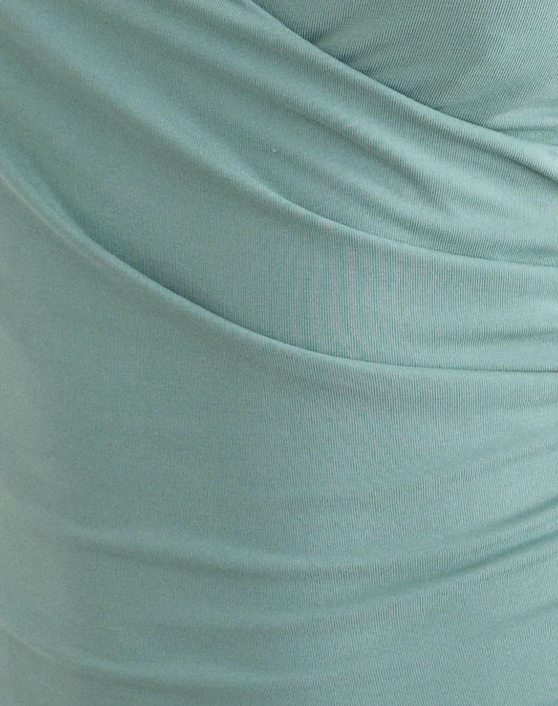 Velaris Wickeloberteil in Aqua-Grau