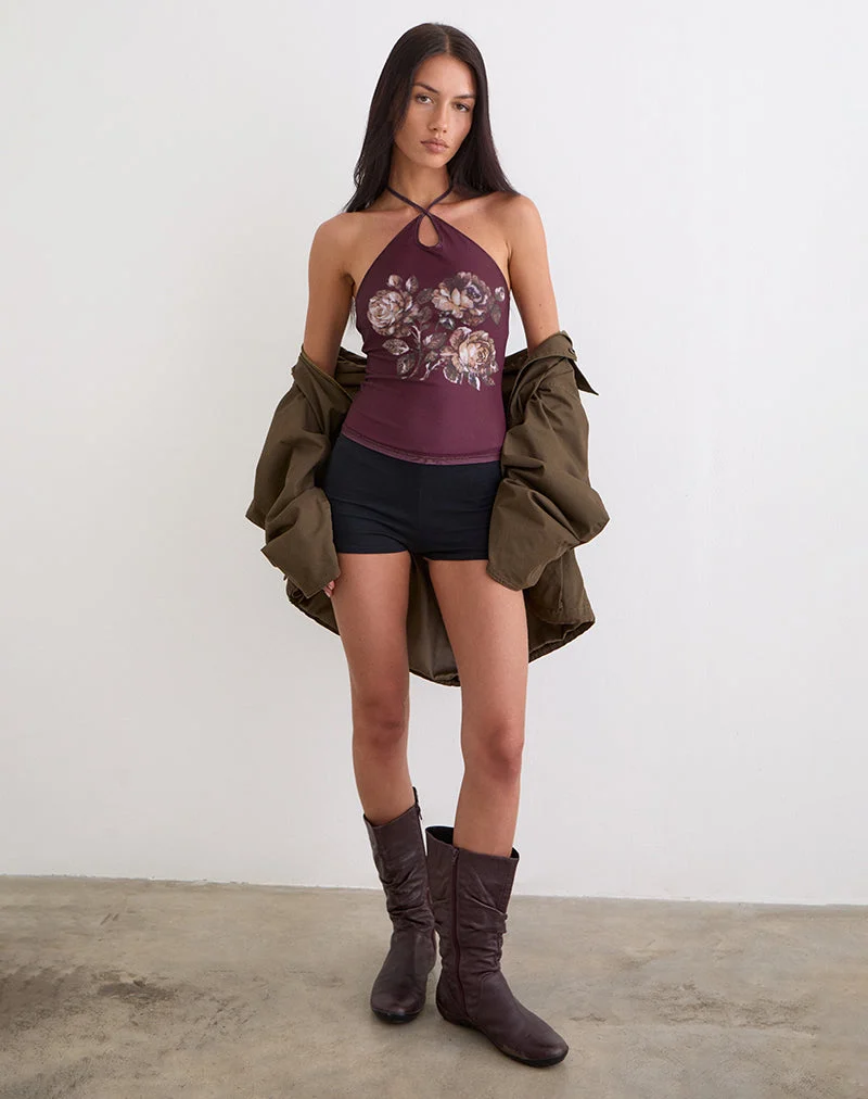 Zalika-Top in Crystal Rose Burgundy
