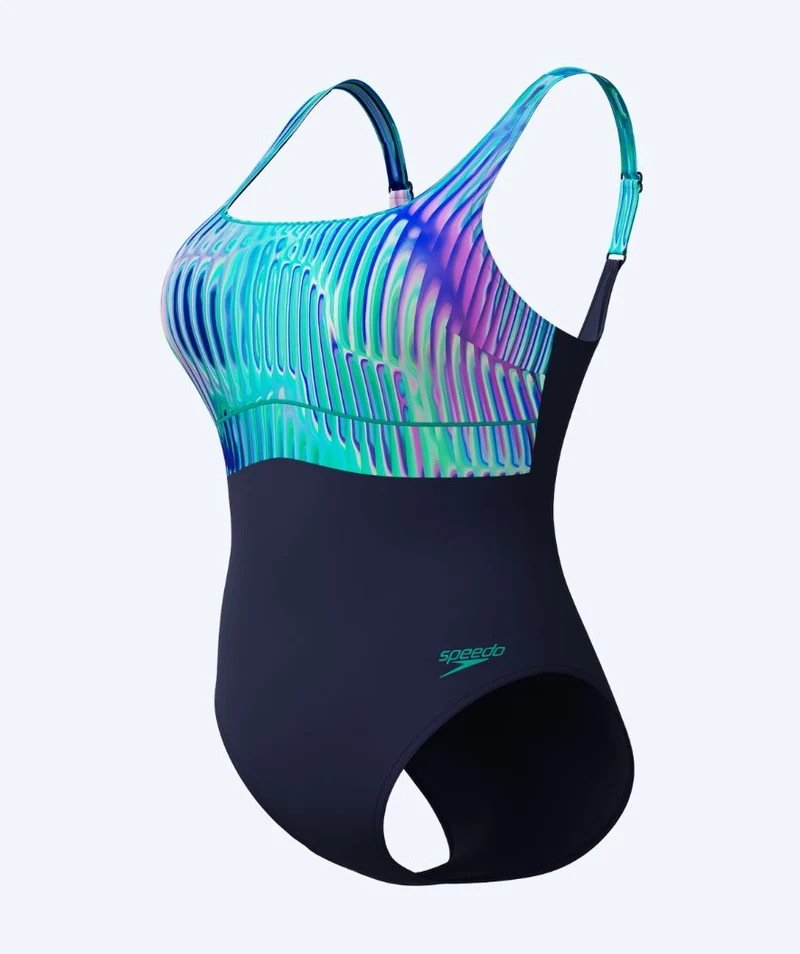 Speedo Badeanzug für Damen - Shaping ContourEclipse - Dunkelblau/Türkis