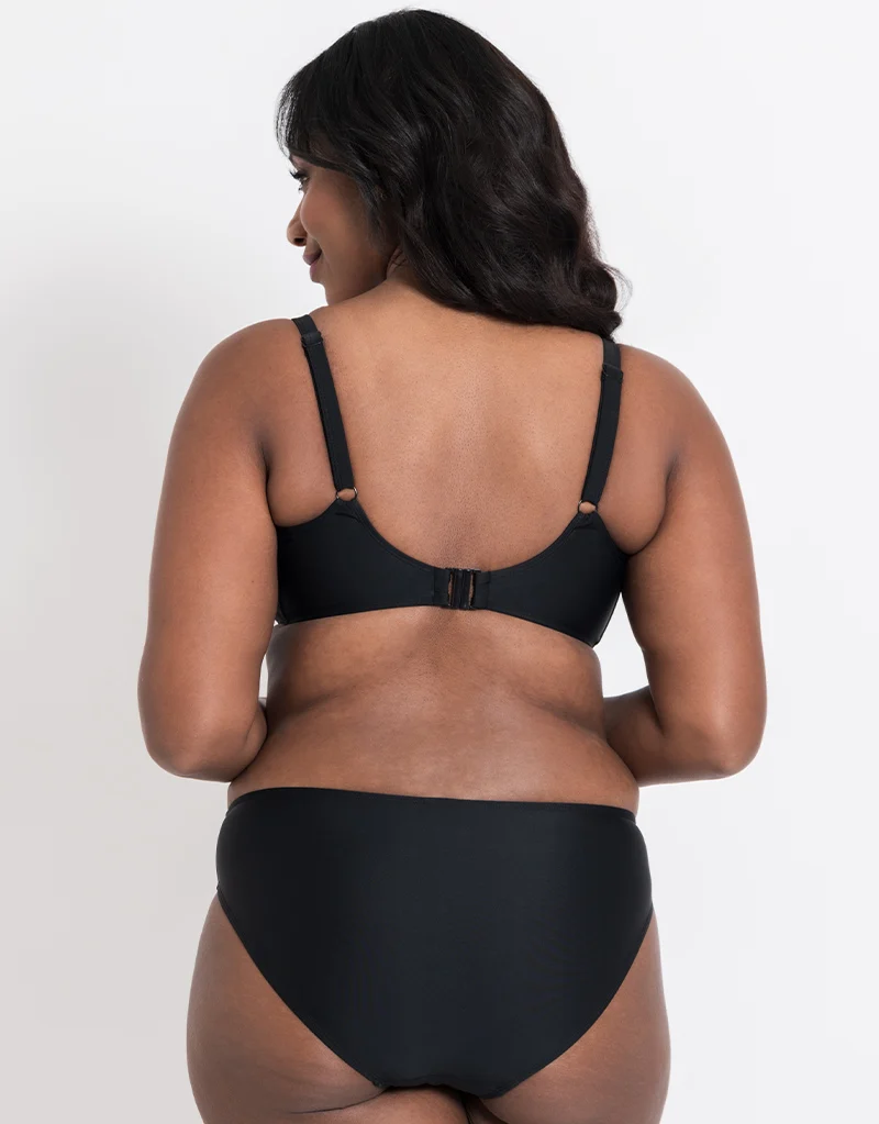 Flirtelle Verona Beach Padded Balcony Bikini Top Black