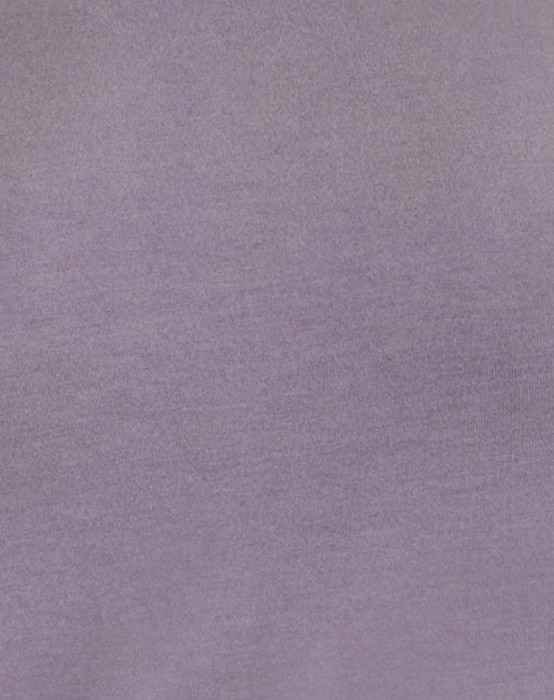 Raluca Langarm-Minikleid in Grau-Lavendel