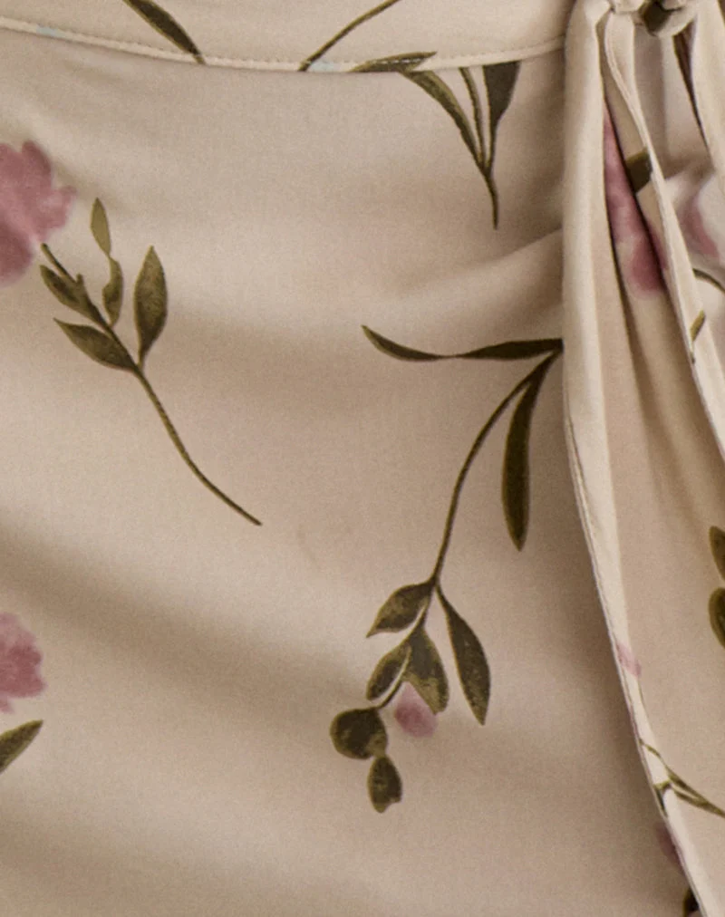 Mokono-Minirock in „Bloom Leafy Taupe“