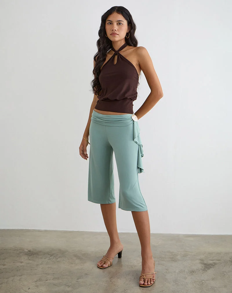 Wasana Capri-Hose in Aqua-Grau