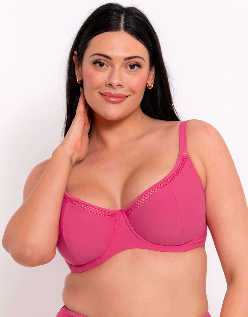 Curvy Kate First Class Multiway Balcony Bikini Top Pink