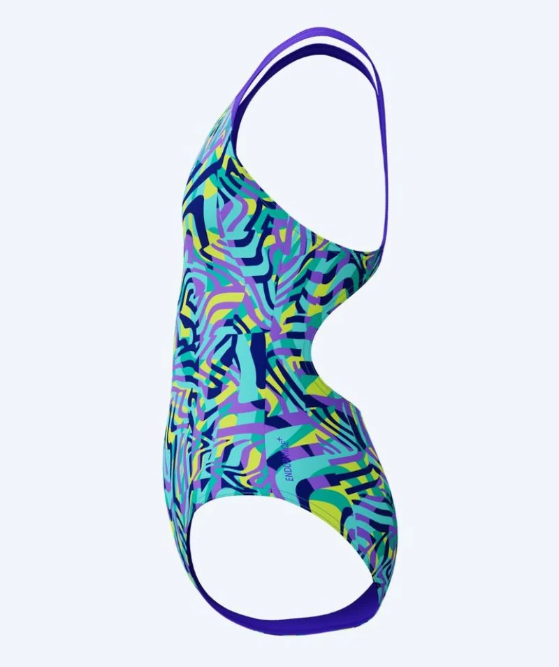 Speedo Badeanzug für Mädchen - Allover Digital Splashback - Lila/Türkis