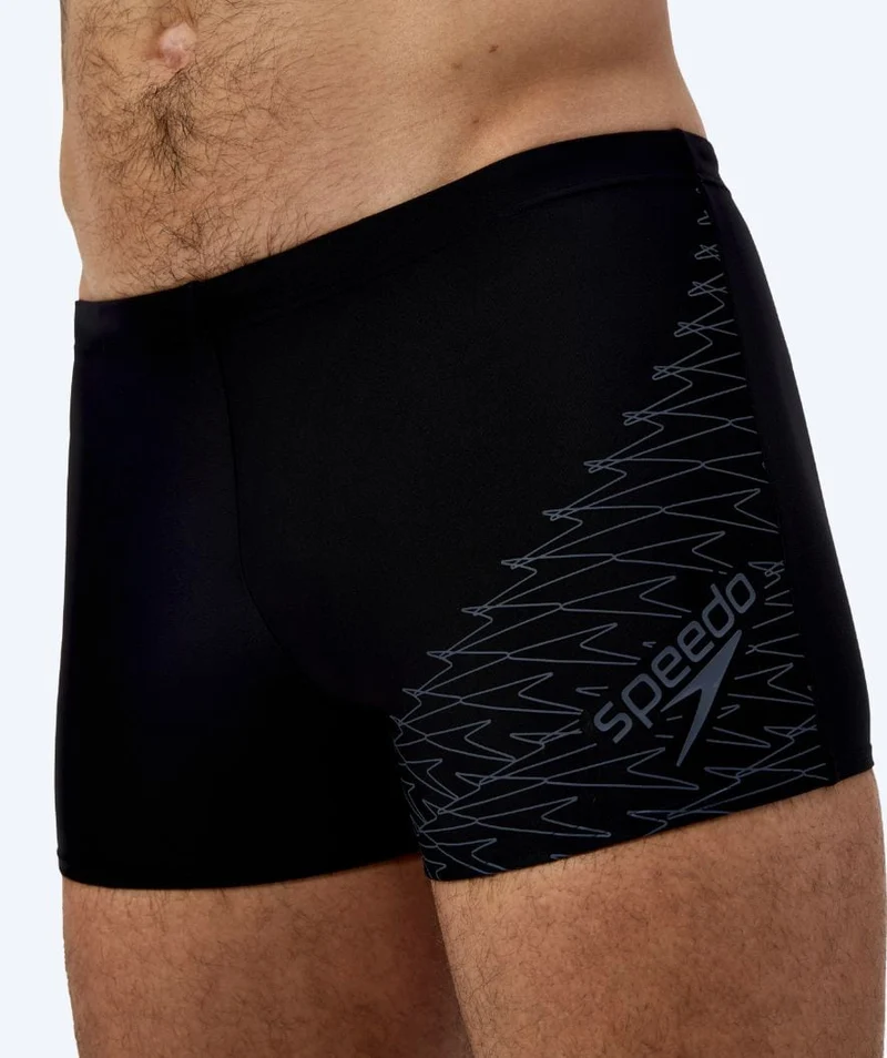 Speedo Aquashorts für Herren - Medley Logo - Schwarz/Dunkelgrau