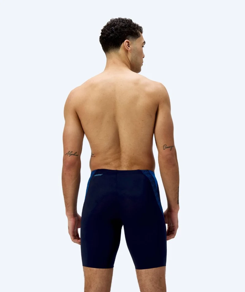 Speedo lange Badehose für Herren - Hyperboom Splice - Dunkelblau/Blau