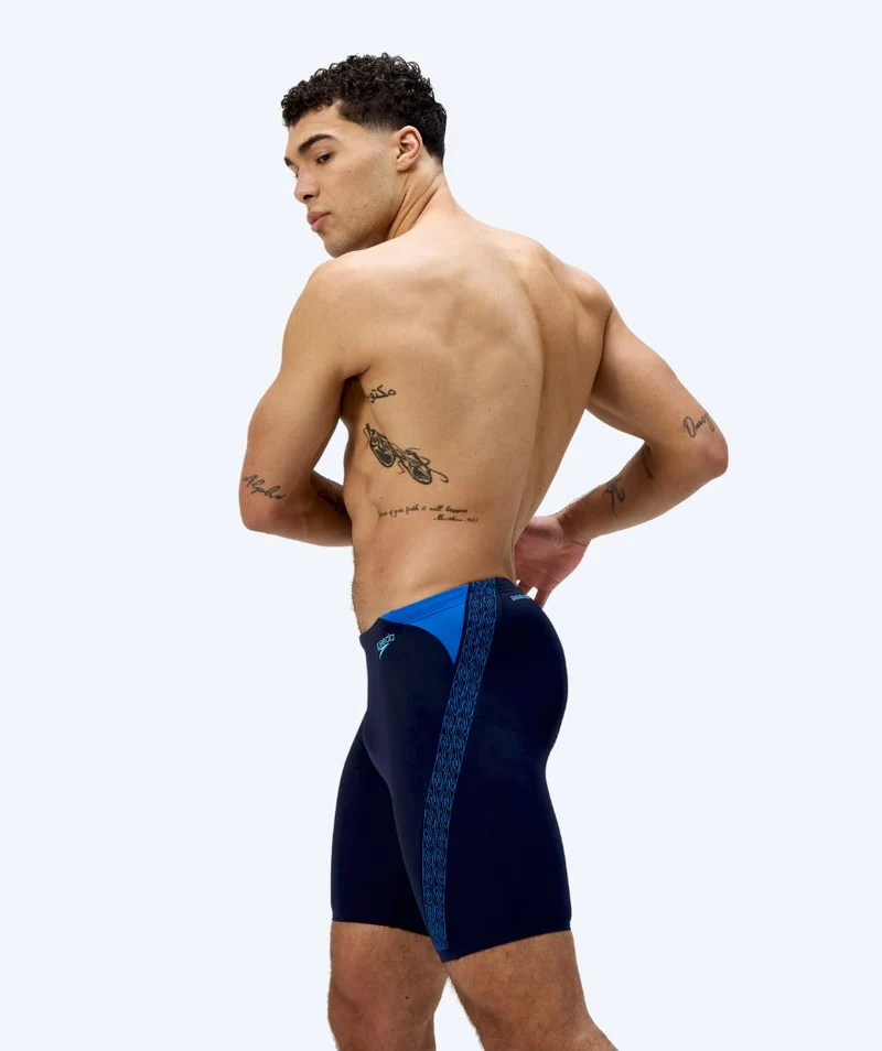 Speedo lange Badehose für Herren - Hyperboom Splice - Dunkelblau/Blau