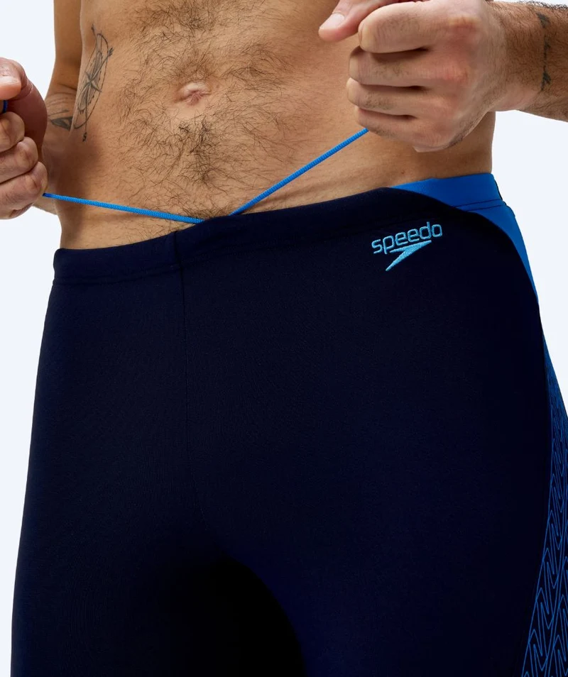 Speedo lange Badehose für Herren - Hyperboom Splice - Dunkelblau/Blau