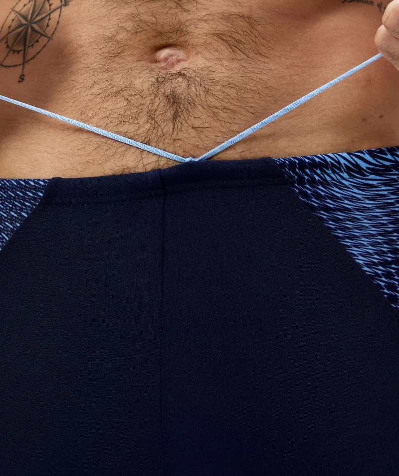 Speedo lange Badehose für Herren - Endurance Max Splice - Dunkelblau/Hellblau