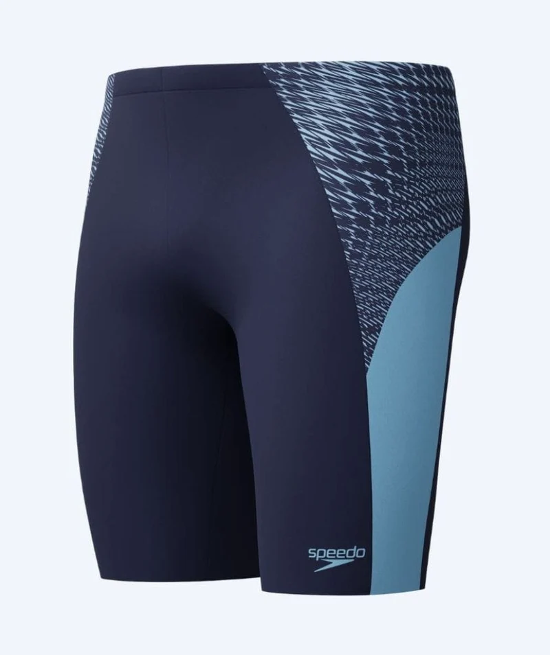 Speedo lange Badehose für Herren - Endurance Max Splice - Dunkelblau/Hellblau