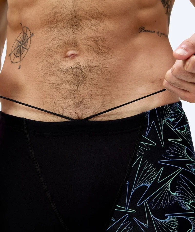 Speedo lange Badehose für Herren - Hyperboom V-Cut - Schwarz/Grün