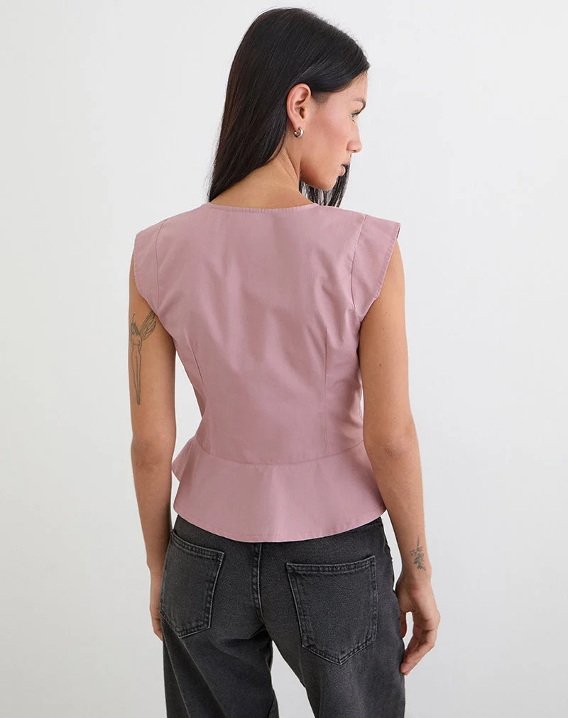 Devlon Bluse in Altrosa