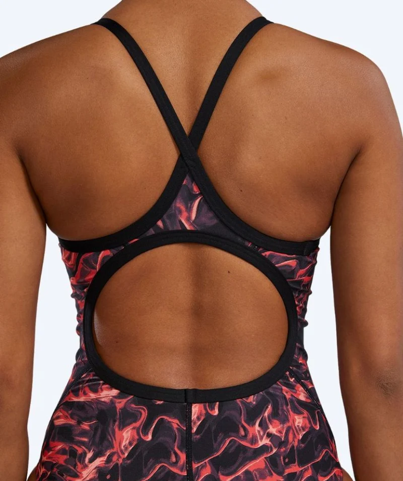 TYR Badeanzug für Damen - Durafast Energia Diamondfit - Rot/Schwarz