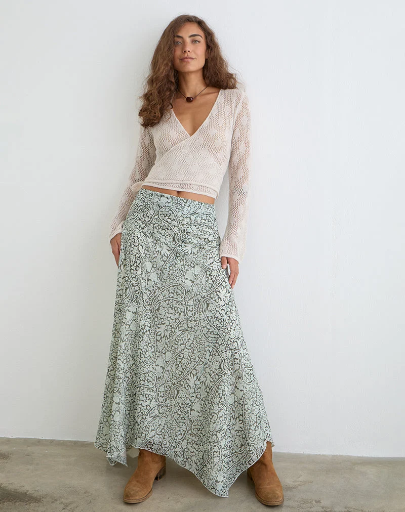 Rumela Maxi-Rock „Bloom Paisley“ in Hellblau