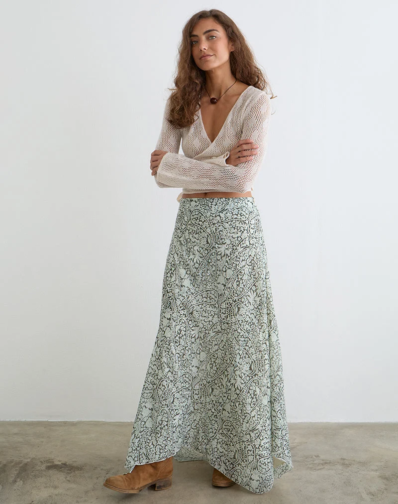 Rumela Maxi-Rock „Bloom Paisley“ in Hellblau
