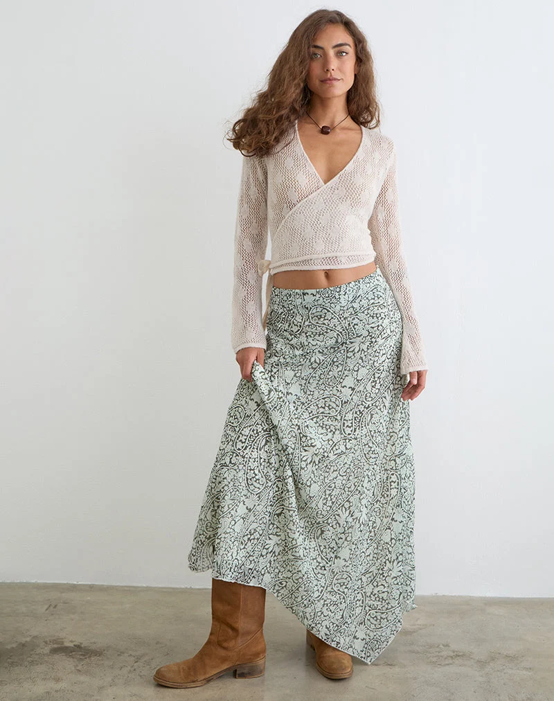Rumela Maxi-Rock „Bloom Paisley“ in Hellblau