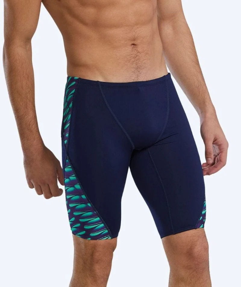 TYR lange Badehose für Herren - Evolved Blade Splice - Dunkelblau/Grün