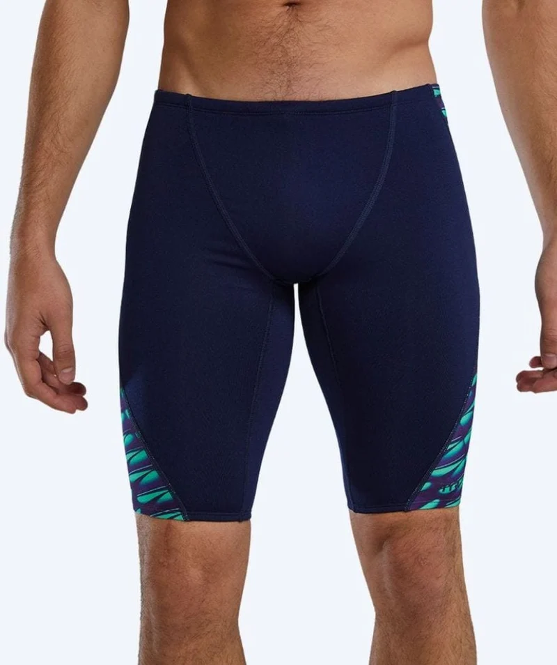 TYR lange Badehose für Herren - Evolved Blade Splice - Dunkelblau/Grün