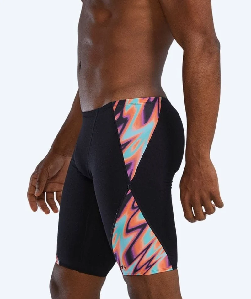 TYR lange Badehose für Herren - Evolved Blade Splice - Schwarz/Orange