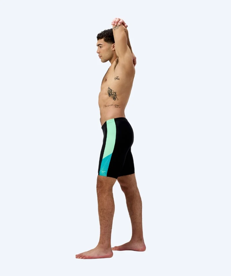 Speedo lange Badehose für Herren - Dive - Schwarz/Grün