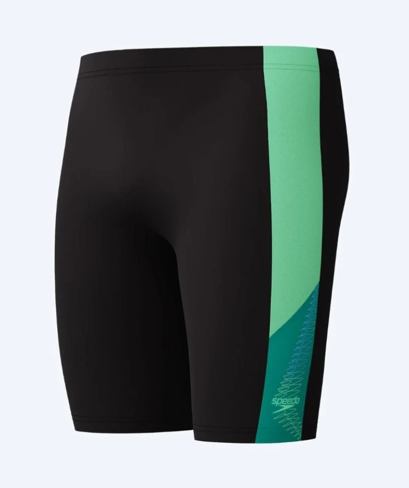 Speedo lange Badehose für Herren - Dive - Schwarz/Grün
