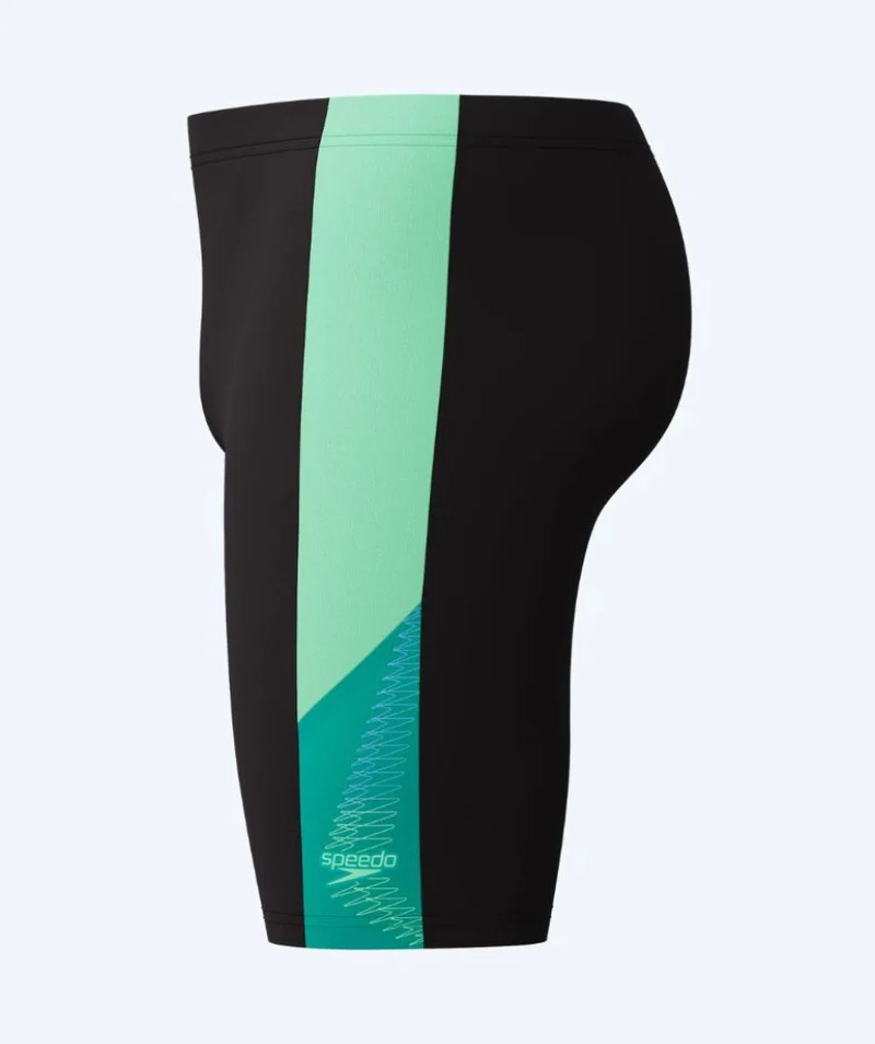 Speedo lange Badehose für Herren - Dive - Schwarz/Grün
