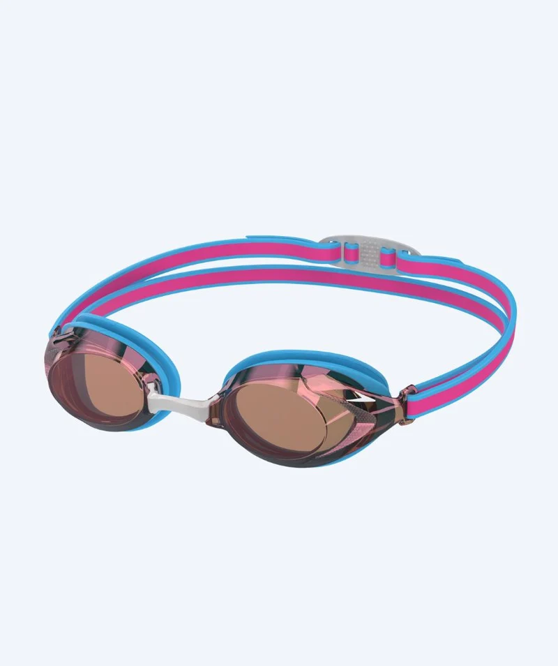 Speedo Wettkampf Schwimmbrille für Kinder (6-14) - Vanquisher 3.0 Mirrored - Hellrosa/Bronze