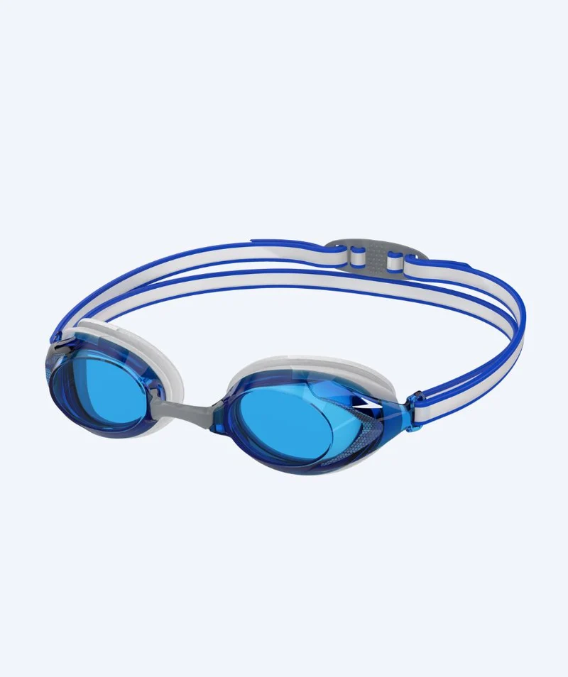 Speedo Wettkampf Schwimmbrille für Kinder (6-14) - Vanquisher 3.0 - Grau/Blau