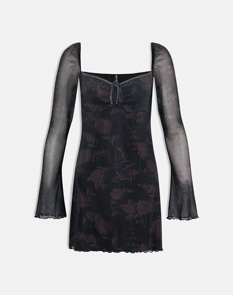 Modena Langarmkleid in Dynamic Rose