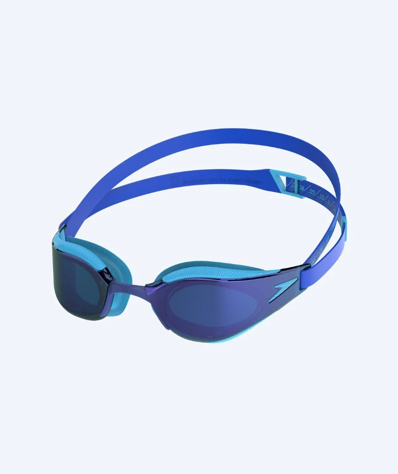 Speedo Wettkampf Schwimmbrille für Kinder (6-14) - Fastskin Hyper Elite Mirror - Blau