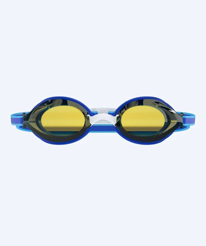 Speedo Wettkampf Schwimmbrille für Kinder (6-14) - Vanquisher 3.0 Mirrored - Blau/Gold