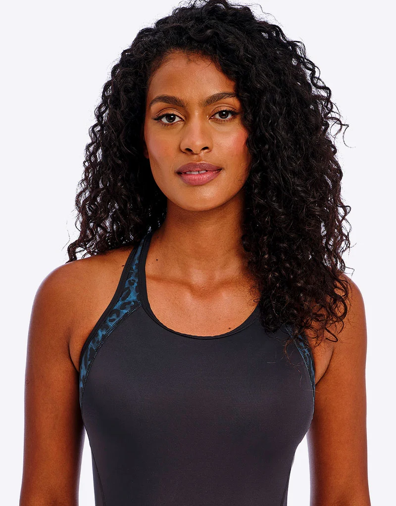 Freya Freestyle Moulded Swimsuit Midnight Leopard Blue