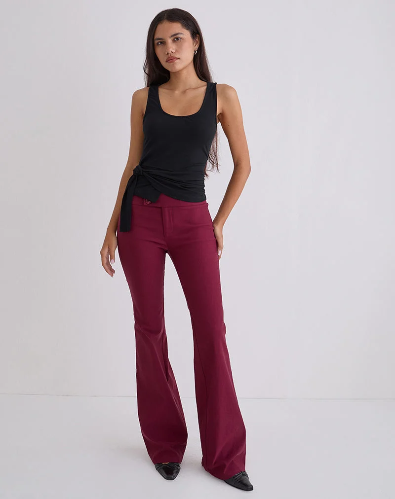 Tanzy Tie Top aus Jersey, schwarz