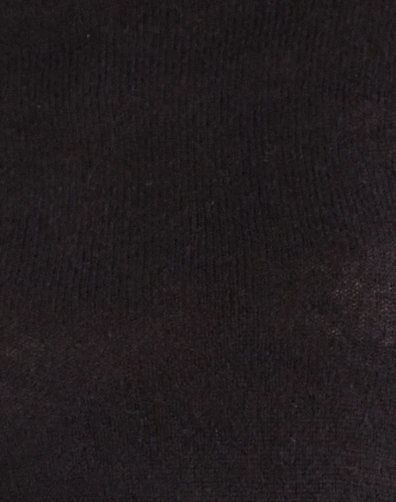 Kaleo Roll Edge Jumper aus Strick, schwarz