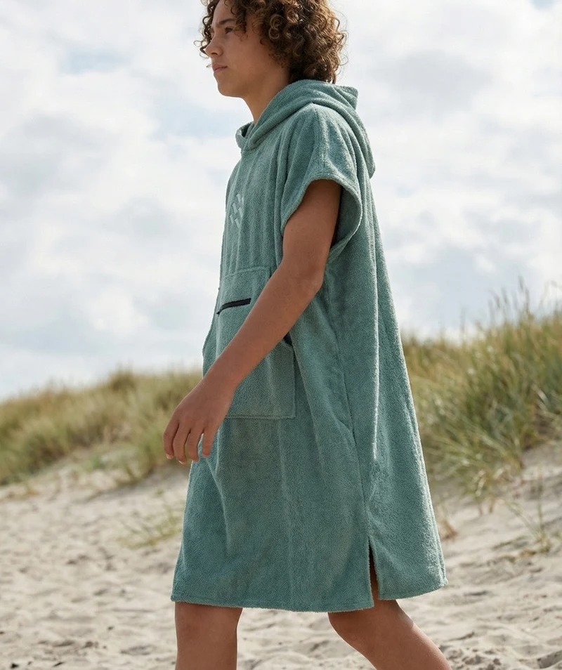 Watery Badeponcho für Junioren (6-15) - Baumwolle - Forest Green
