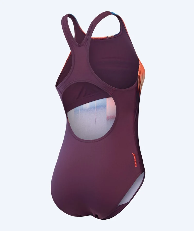 Speedo Badeanzug für Damen - Digital Printed Medalist - Lila/Orange