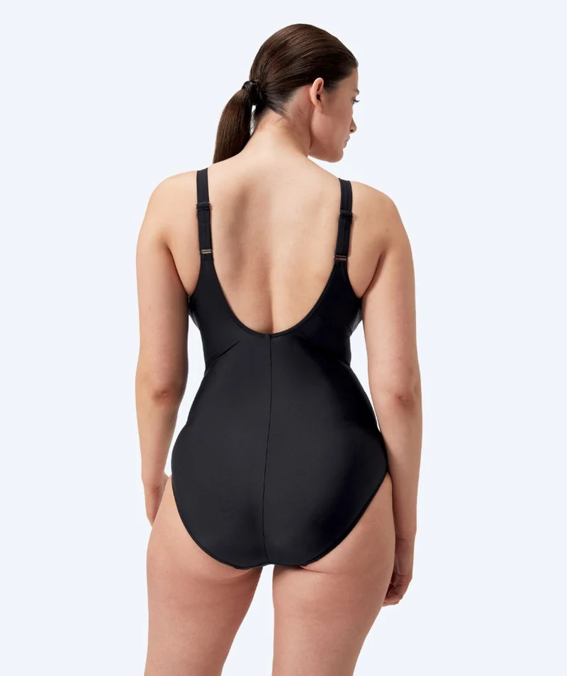 Speedo Badeanzug mit Einlagen für Damen - Shaping Cross Knot - Schwarz