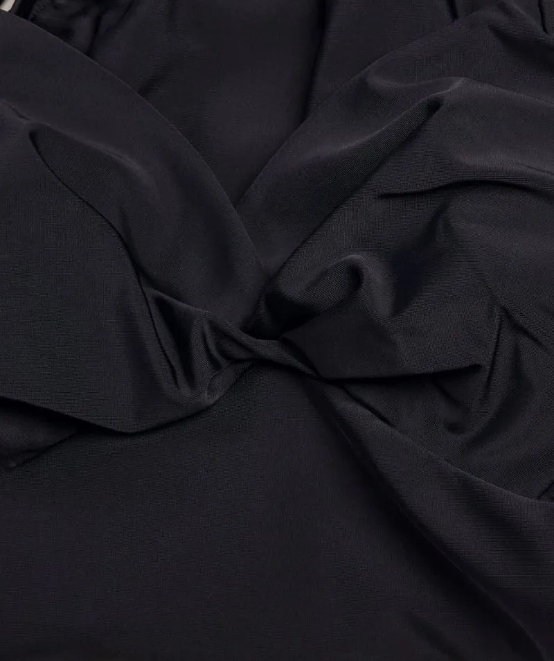 Speedo Badeanzug mit Einlagen für Damen - Shaping Cross Knot - Schwarz