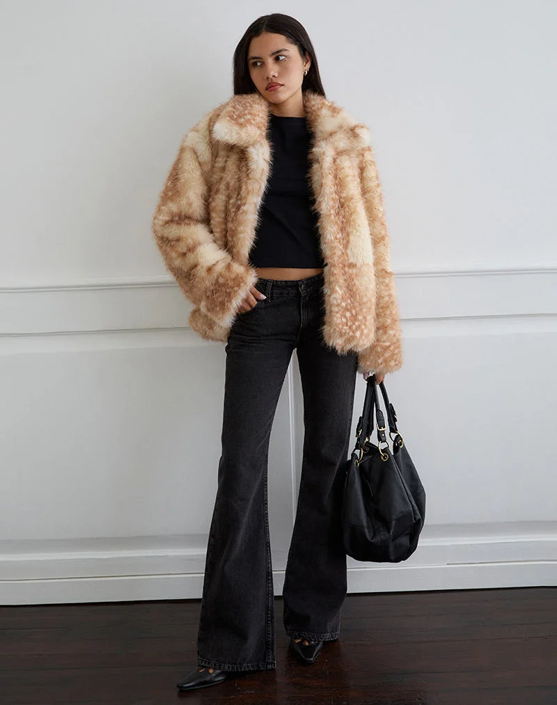 Joji Jacke in Beige mit Bambi-Print