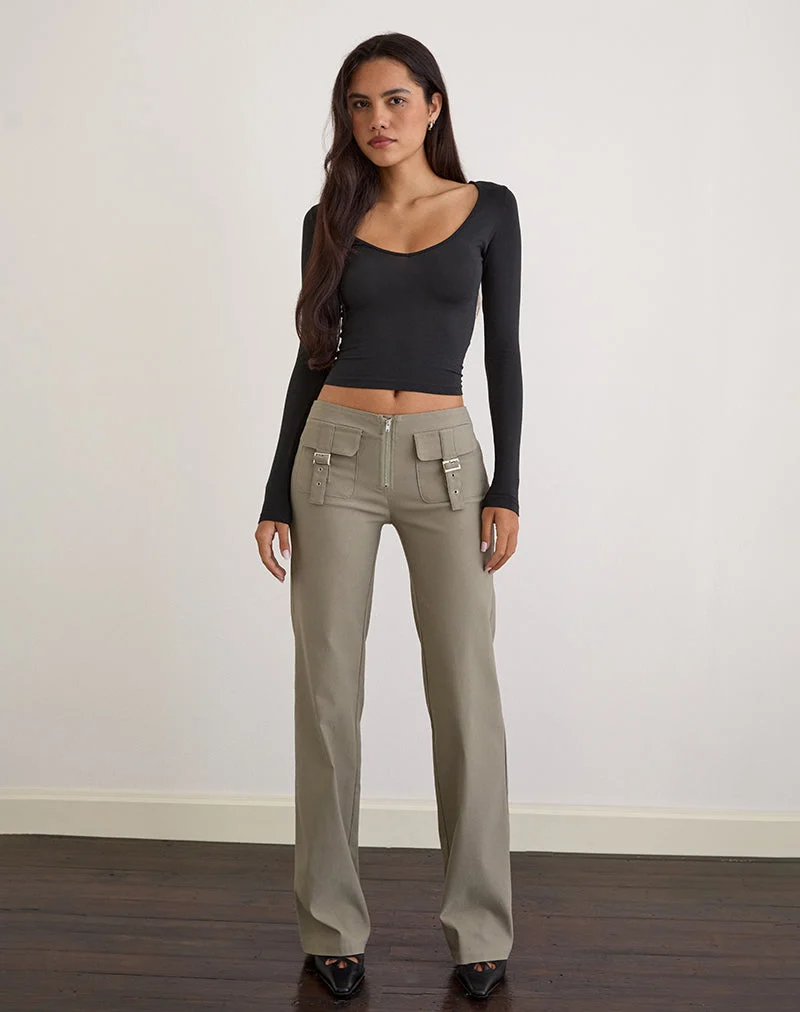 Maite Taschenhose in Tailoring Taupe