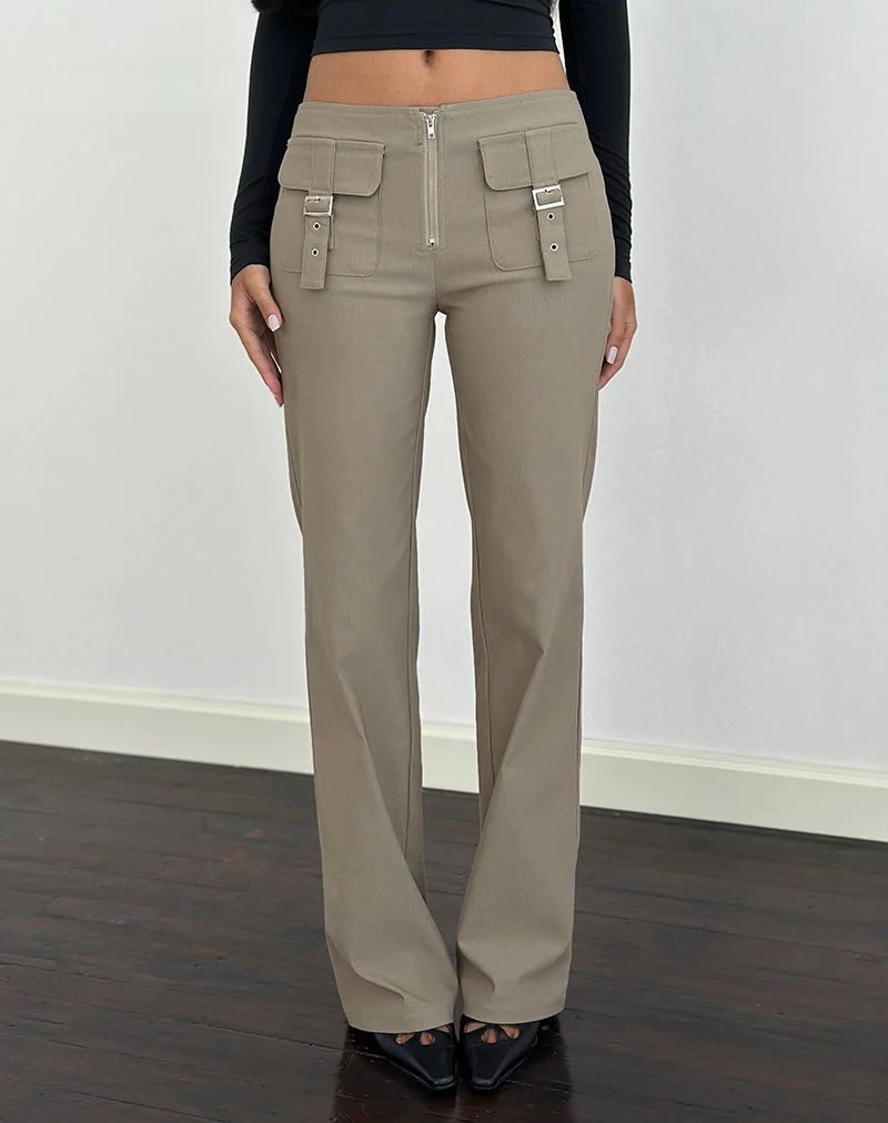 Maite Taschenhose in Tailoring Taupe