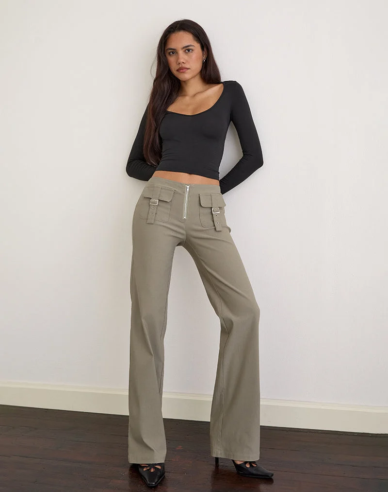 Maite Taschenhose in Tailoring Taupe