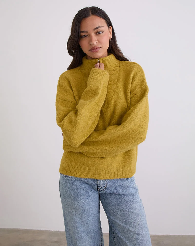 Atine Pullover in Ocker-Senf