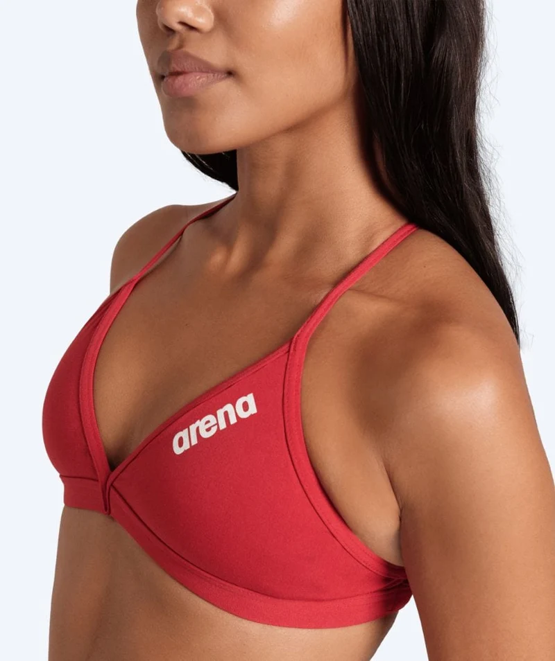Arena Bikini Oberteil für Damen - Solid Tie Back - Rot