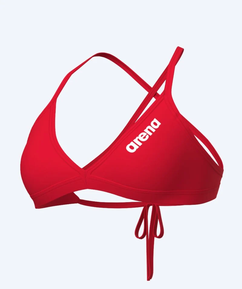 Arena Bikini Oberteil für Damen - Solid Tie Back - Rot