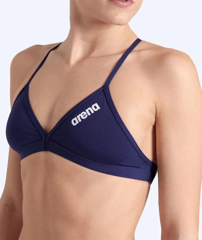 Arena Bikini Oberteil für Damen - Solid Tie Back - Dunkelblau