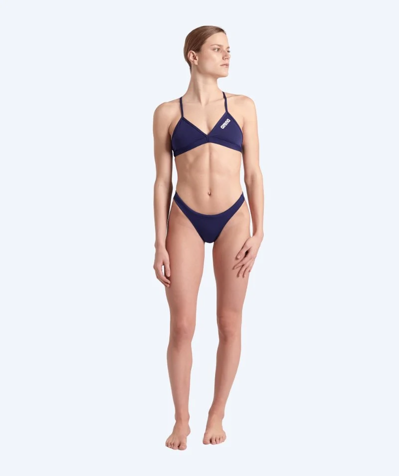 Arena Bikini Oberteil für Damen - Solid Tie Back - Dunkelblau