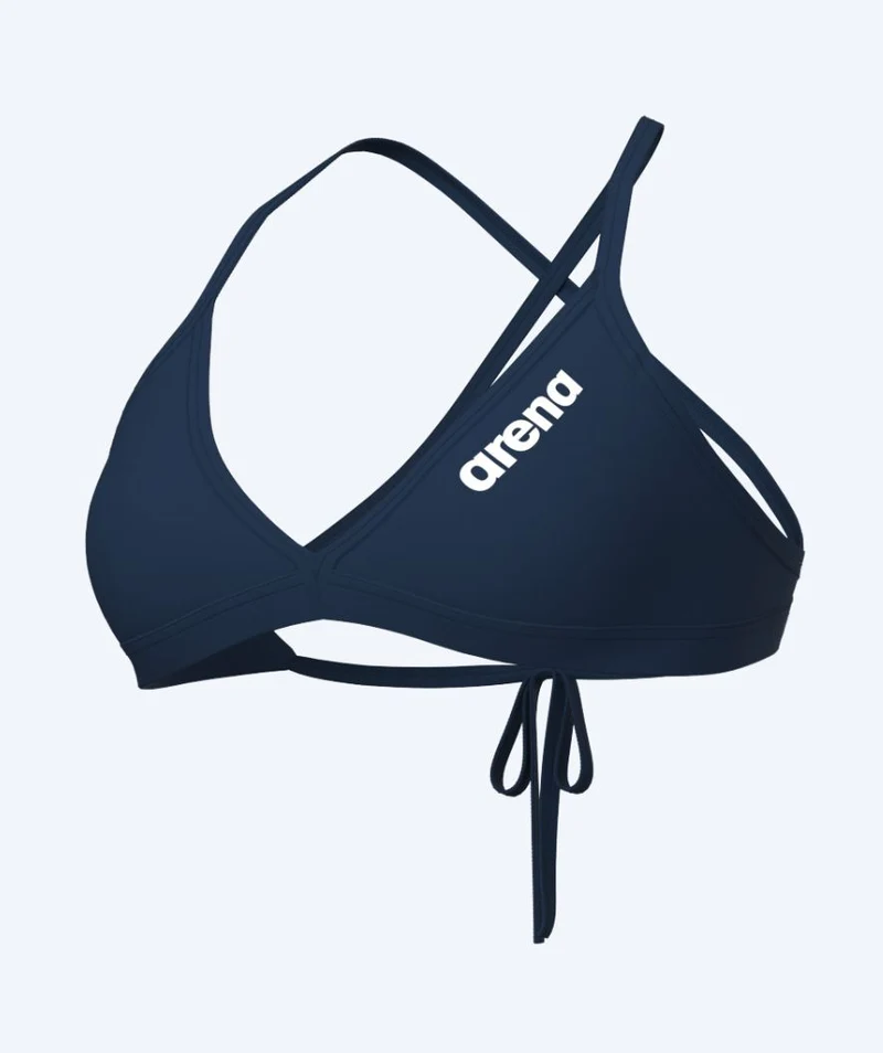 Arena Bikini Oberteil für Damen - Solid Tie Back - Dunkelblau